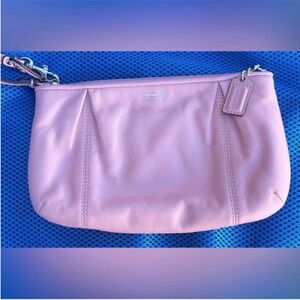 Coach Light Pink Leather Wristlet